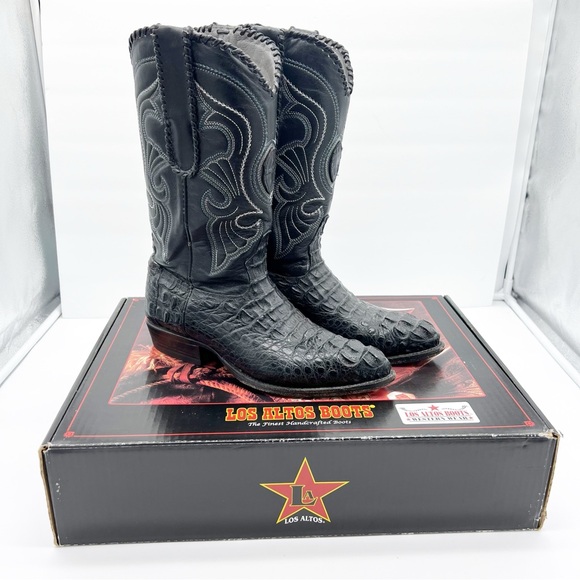 Los Altos Crocodile Cowboy Boots - Picture 1 of 15